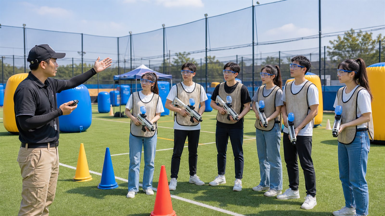 教练组织水弹射击团建任务挑战